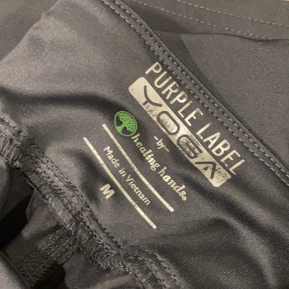 Healing Hands Tori Yoga Grey Scrub pants bottoms,